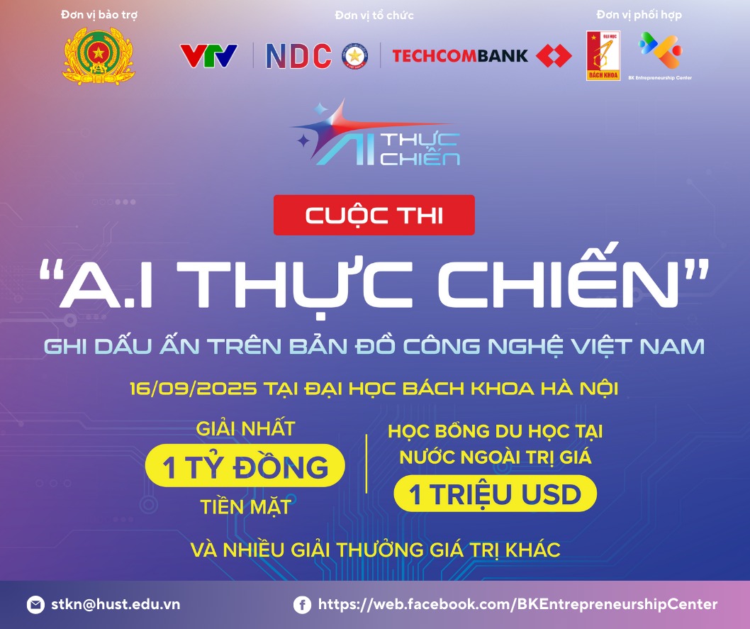 KICKOFF CUỘC THI “AI THỰC CHIẾN 2025” KHU VỰC MIỀN BẮC TẠI ĐẠI HỌC BÁCH KHOA HÀ NỘI!